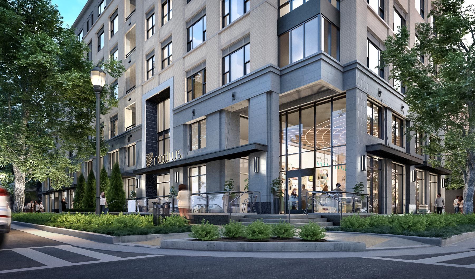 Settle into comfort at Overlook Radius Dilworth a building with a street and trees