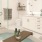 a bathroom with a marble countertop